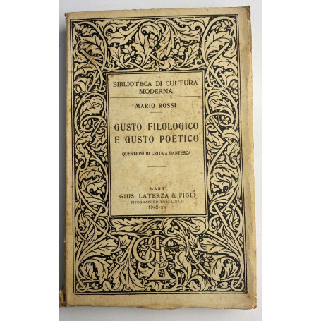 Gusto filologico e gusto poetico