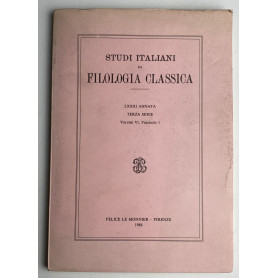 Studi italiani di filologia classica Vol. 6
