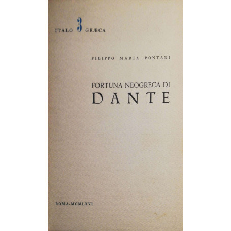 Fortuna neogreca di Dante