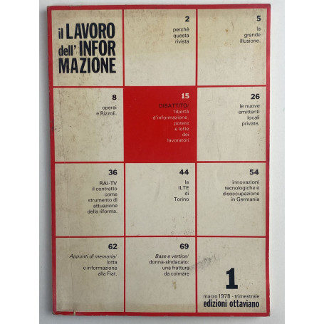 Il lavoro dell'informazione