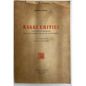 Saggi critici. Scrittori contemporanei della letteratura italiana fra le due guerre