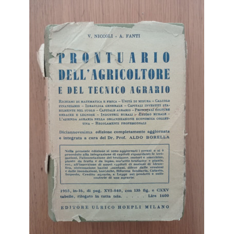 Prontuario dell'agricoltore e del tecnico agrario