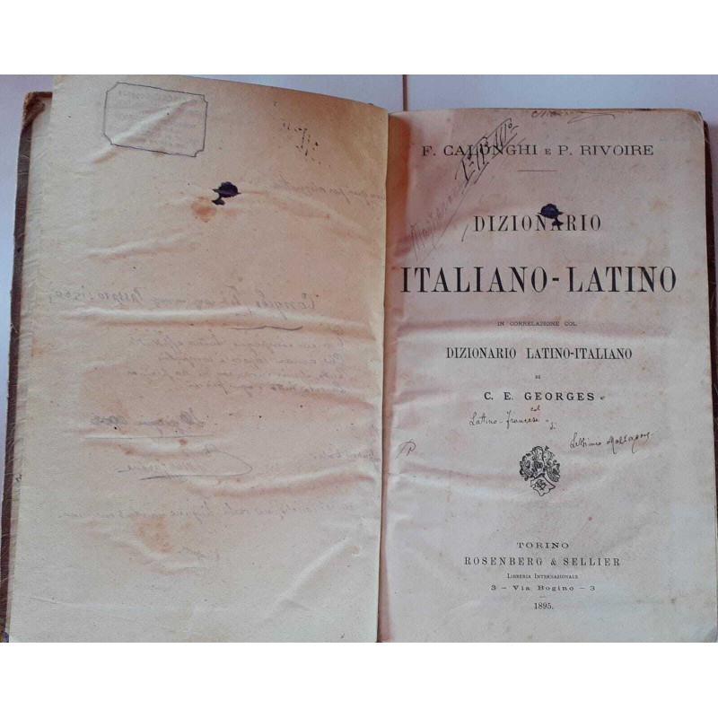 Dizionario italiano-latino in correlazione col dizionario latino-italiano  di C.E. Georges