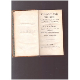ORAISONS DE CICERON Tome premier
