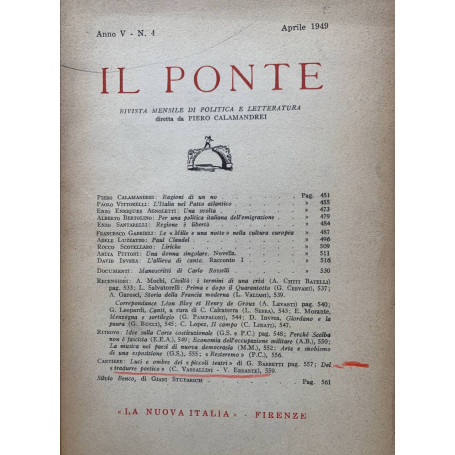 Il Ponte Anno V N. 4