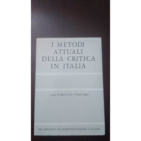 I metodi attuali della critica in Italia
