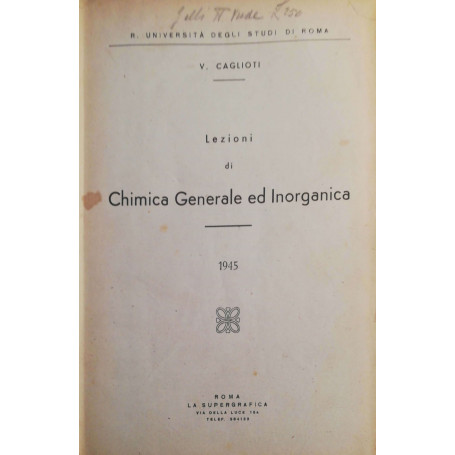 Lezioni di Chimica Generale ed Inoranica