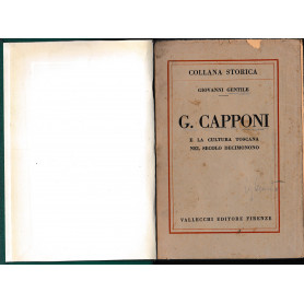 G. Capponi e la cultura toscana nel secolo decimonono