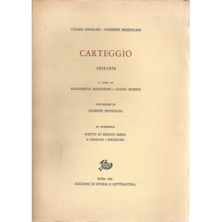 Carteggio 1919-1976