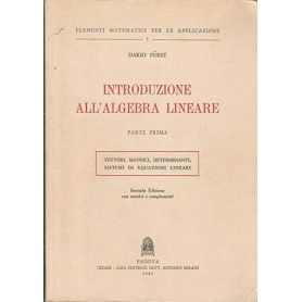 Introduzione all'algebra lineare - Parte prima
