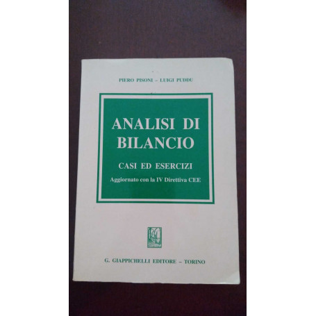 Analisi di bilancio : casi ed esercizi : aggiornato con la IV direttiva CEE