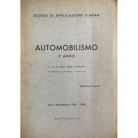 Automobilismo. Secondo anno