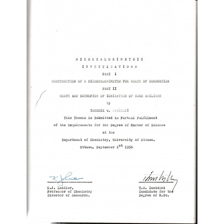 Microcalorimetric investigation