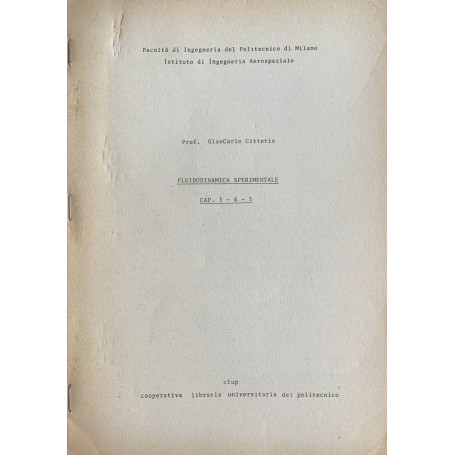 Fluidodinamica sperimentale (capitoli 3-4-5)
