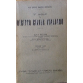 Istituzioni di Diritto civile italiano. Volume terzo