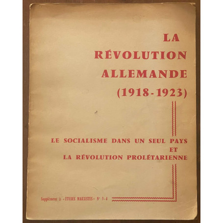 la revolution allemande 1918-1923