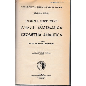 Analisi matematica e geometria analitica. 1^ parte.