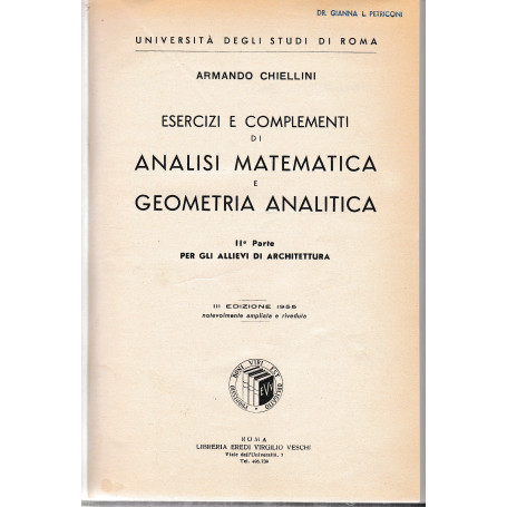 Analisi matematica e geometria analitica. 2^ parte