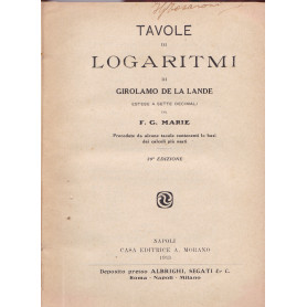 Tavole di logaritmi