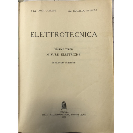 Elettrotecnica Vol. III Misure Elettriche