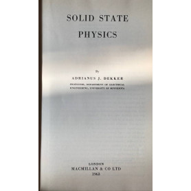 Solid state physics