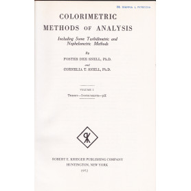 Colorimetric methods of analysis. I. Theory. Instruments. PH
