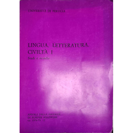 Lingua letteratura civiltà 1