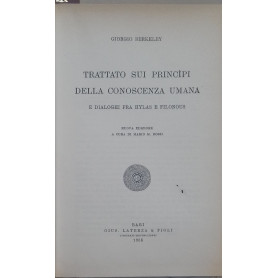 Trattato sui principi della conoscenza umana e dialoghi fra Hylas e Filonous