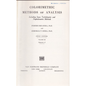 Colorimetric Methods of Analysis. III. Organic. I