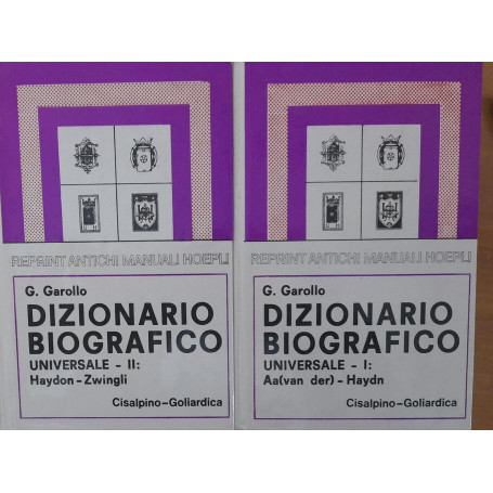 Dizionario biografico universale (2 vol.) (rist. anast. 1907 Hoepli)