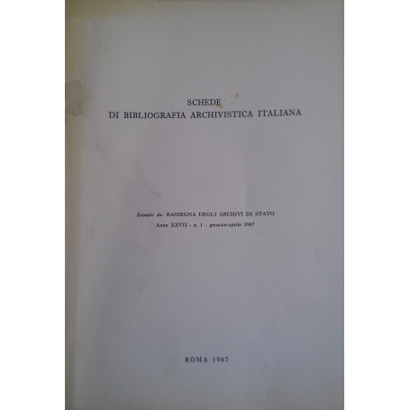 Schede di Bibliografia Archivistica Italiana