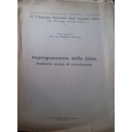 Impinguamento delle falde mediante acque di scorrimento