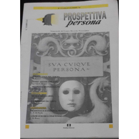 Prospettiva persona. Trimestrale del Centro Ricerche Personaliste