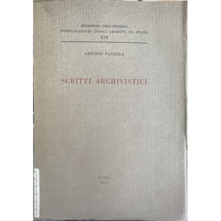 Scritti archivistici