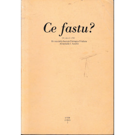 Ce fastu? Rivista della Società Filologica Friulana. N. LVIII (1982) 2.