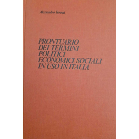Prontuario dei termini politici economici sociali in uso in Italia