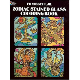Zodiac Stained Glass Coloring Book