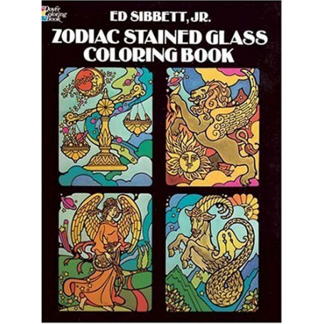 Zodiac Stained Glass Coloring Book