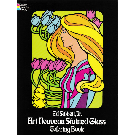 Art Nouveau Stained Glass Coloring Book