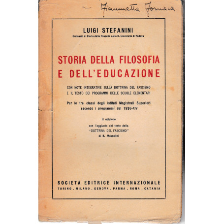 Storia della filosofia e dell'educazione
