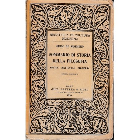 Sommario di storia della filosofia. Antica - Medievale - Moderna
