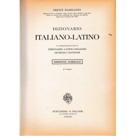 Dizionario Italiano- Latino. Vol. II