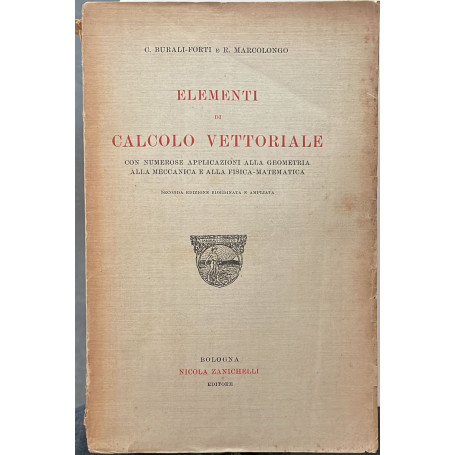 Elementi di calcolo vettoriale
