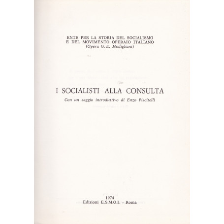 I socialisti alla Consulta