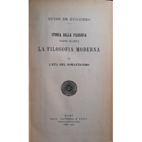 Storia della filosofia moderna. Parte quarta. La filosofia moderna. Volumi I-V