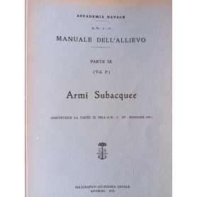 Manuale dell'allievo parte IX (due volumi)