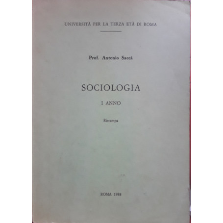 Sociologia. I anno