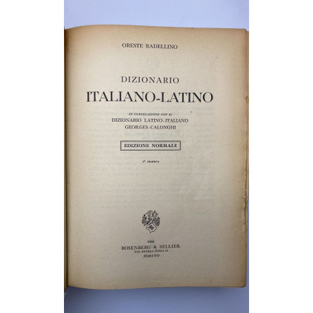 Dizionario Italiano - Latino
