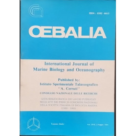 Oebalia. International Journal of Marine Biology and Oceonography
