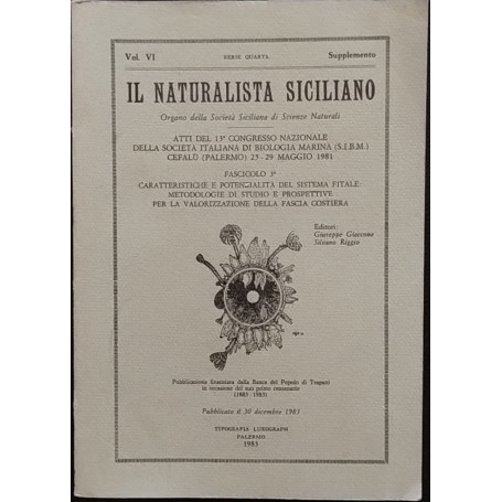 Il naturalista siciliano. Organo della Società Siciliana di Scienze Naturali. Vol. VI